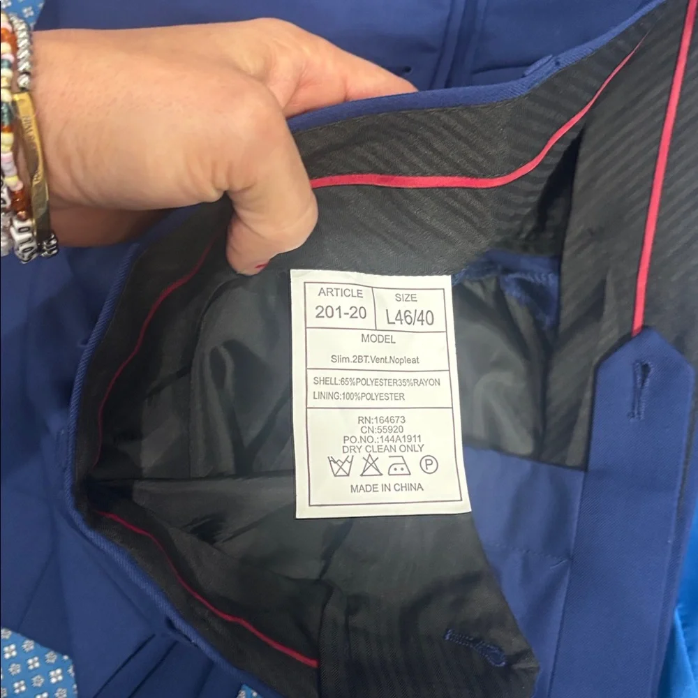 Renoir Blue Men's Suit L46/40